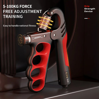 Grip Strength Trainer 11.02-220.46lbs Fitness Gym Training Hand Gripper Forearm Muscle Exerciser Five-Finger Grip Strengthener