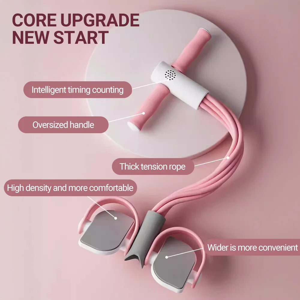 Resistance Bands 6-Tube Yoga Pedal Puller Resistance Band At Home Multifunctional Portable Tension Rope Bands Waist Arm Training