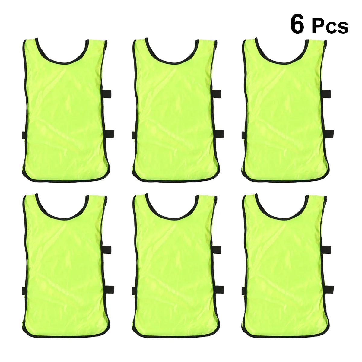 6Pcs Durable Football Vest Training Waistcoat Soccer Jerseys Practice Uniform Sports Teamwear Apparel Football