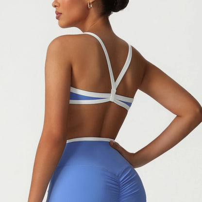 Sexy Women Sports Bra Women Push Up Yoga Bra Thin Shoulder Strap Gym Crop Top Brassiere Fitness Top Sport Bra Breathable Bras