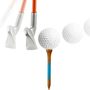 2-3/4 inch Wood Golf Tees Highly Bright Brown Colors Durable 70MM Long Golf Tees Supplies Accessories Pack of 100