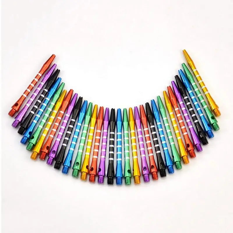 6pcs/Set Aluminum Medium Darts Shafts Harrows Stems Throwing Accessories Metal Rod 4.5mm Mixed Color Thread