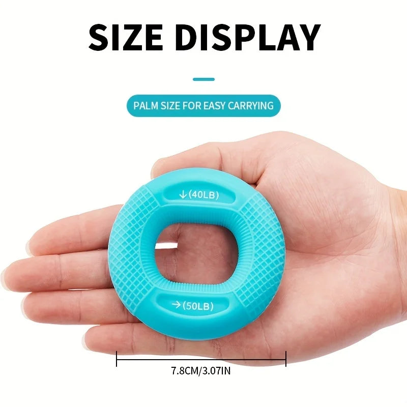 Build Muscle Strength in Your Hands with this 20-80LB Hand Muscle Training Silicone Ring - Perfect for Home Gyms!