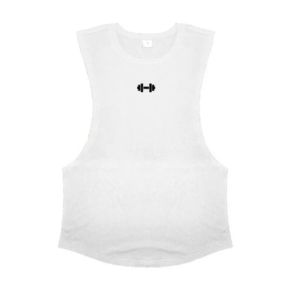 Gym Fitness Training Vests Cotton Breathable Side Slits Tank Tops Mens Bodybuilding Muscle Sleeveless Singlets Workout Shirts