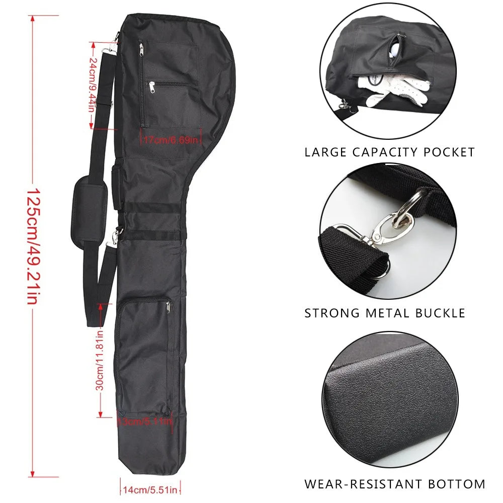 New Golf Sunday Bag Golf Club Bag Mini Golf Bag Training Practice Golf Bag Travel Case Foldable