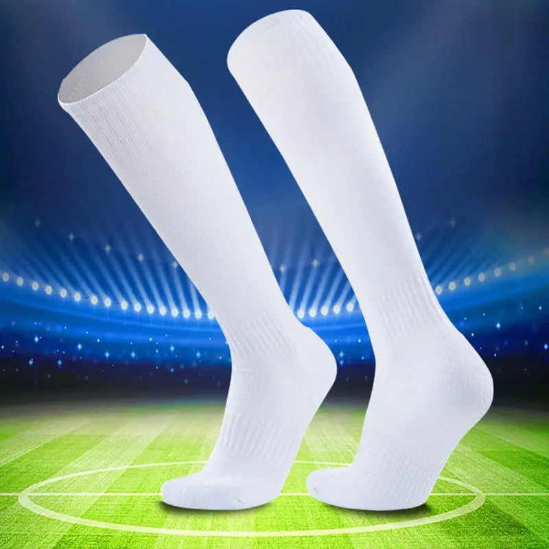 Football Sports Socks Long Knee Cotton Solid Color Kids Legging Stockings Soccer Baseball Ankle Adults Children Socks