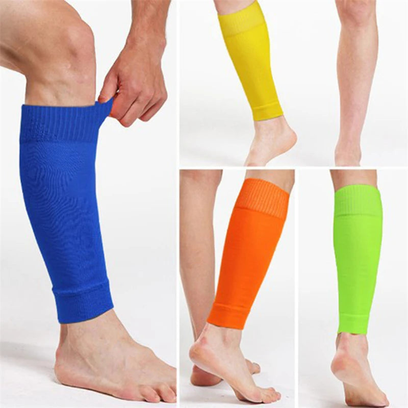 1 Pair Sports Safety Shin Pads Sleeves Football Shin Holder Instep Socks Nylon Fitness Leg Guard Sleeves for Kids Boys Men