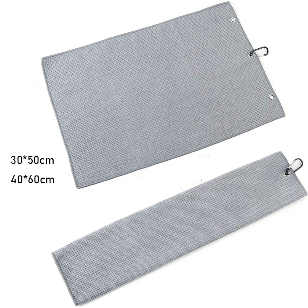 8 Colors Balls Hands Microfiber With Carabiner Hook Golf Towel Cleaning Towels Cleans Clubs