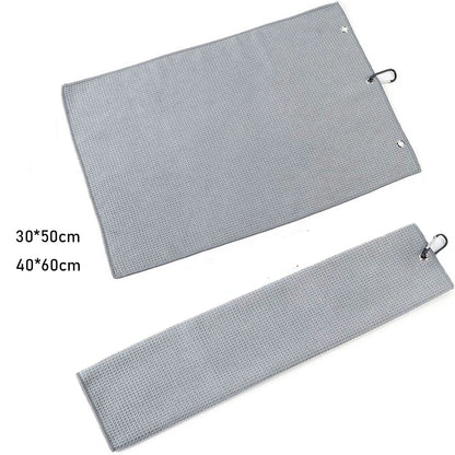 8 Colors Balls Hands Microfiber With Carabiner Hook Golf Towel Cleaning Towels Cleans Clubs