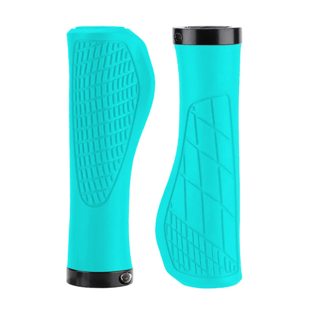 1Pair MTB Bicycle Grips Shockproof Bike Handlebar Cover Anti-Slip Lockable Grips Ergonomic Cycling Rubber Ball Handle Grips