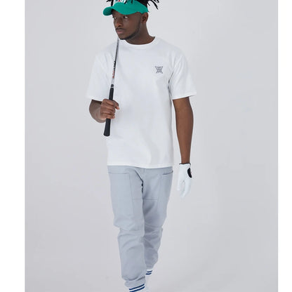 A New Summer Trend Brand Golf Printed Cotton Short-sleeved T-shirts for Men and Women Cotton Tshirt Tops