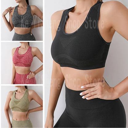 Yoga wear high-waisted shock-proof vest Tight sports underwear Bra underwear Fitness women's bra straps