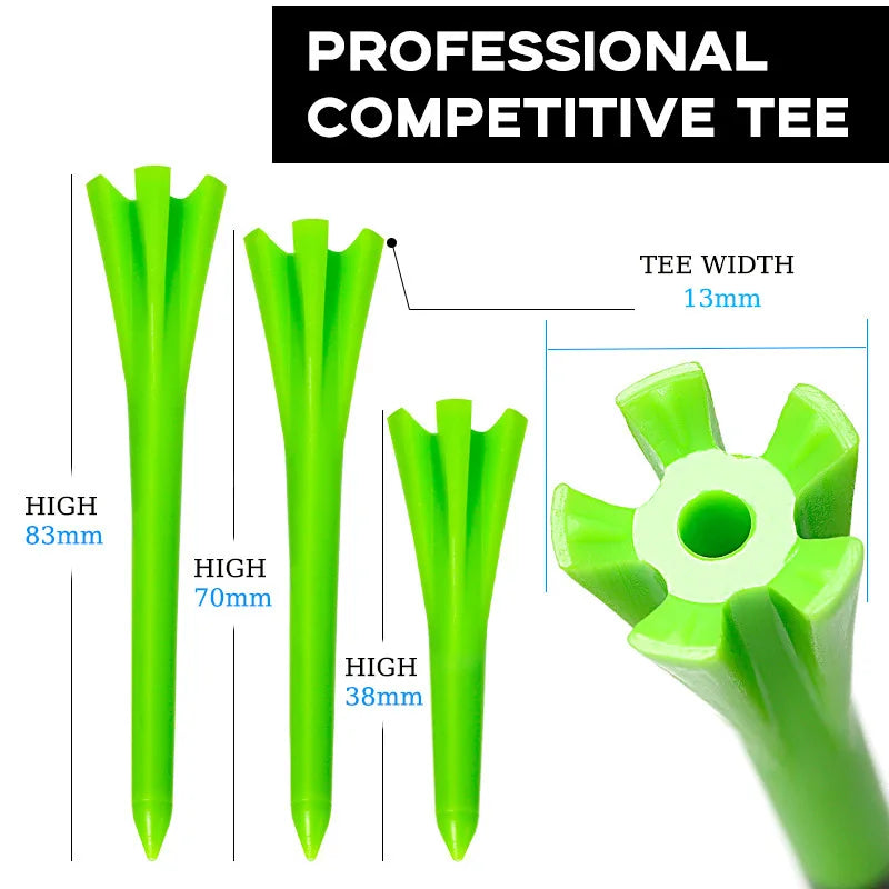 PGM 50pcs Golf Tees Plastic 83mm/38mm Random Colors Accessories Sport TE001
