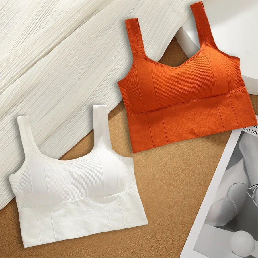 1/2/4Pcs Sports Bra Anti-Sweat Fitness Top Women Seamless Yoga Bra Shockproof Crop Top Push Up Sport Bra Gym Workout Top