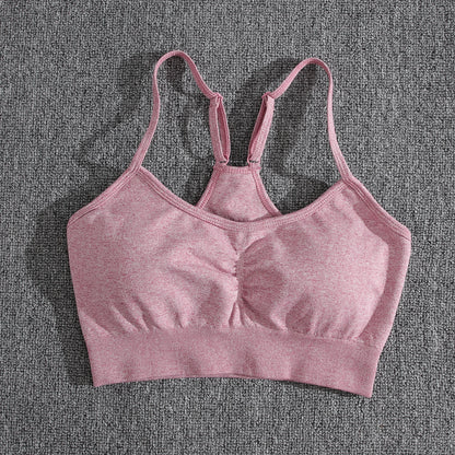 Solid Women Two Piece Sets Peach Buttocks Shorts Female Trackuists Gym Set Halter Fitness Shorts Push Up Bra Summer