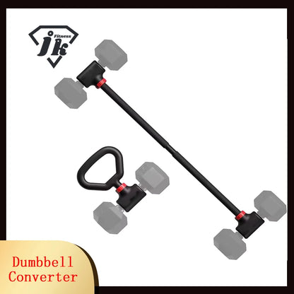 Dumbbell Converter to Barbell Set - Adjustable weights & Up to 200 lb Capacity Weight Barbell - Steel Clamp - Barbell Dumbbells