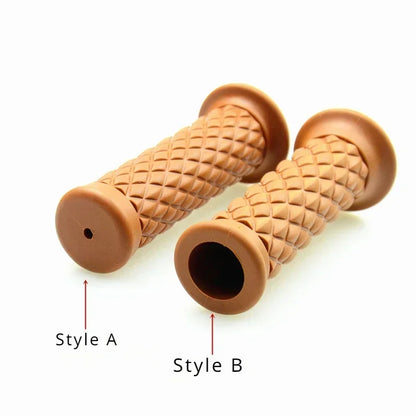 Universal 7/8" 22mm 24mm Retro Motorcycle Hand Grips Non-slip Rubber Handlebar Grips for Moto Scooter Motocross Motorbike Grips