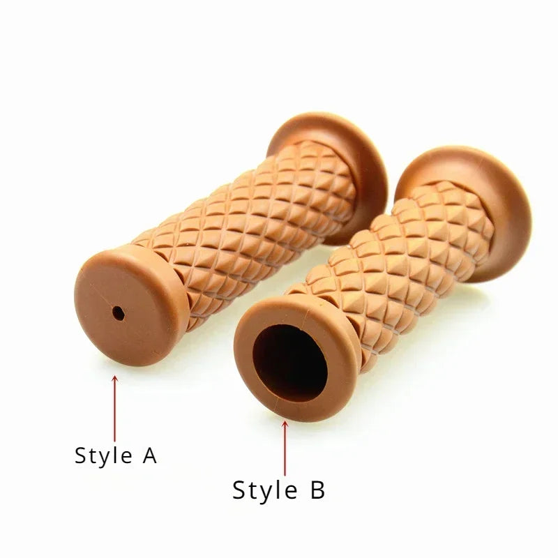 Universal 7/8" 22mm 24mm Retro Motorcycle Hand Grips Non-slip Rubber Handlebar Grips for Moto Scooter Motocross Motorbike Grips