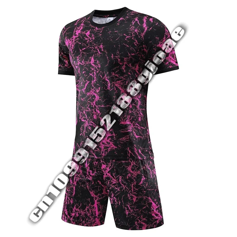 Camouflage Soccer Jersey Suit for Men High Quality Professional Man Team Club Match Training Football Uniform Clothing MOTO