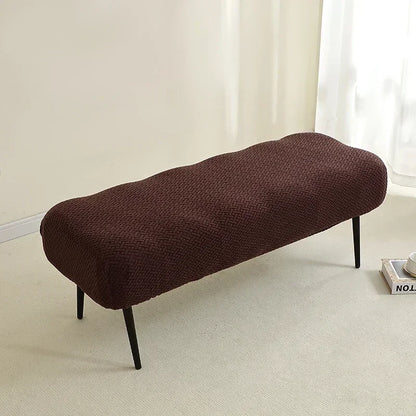 1PC Stretch Jacquard Long Bench Cover Dining Anti-dirty Piano Stool Covers Durable Seat Protector Pad for Living Room Home Decor