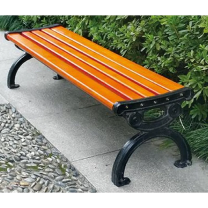 OEM ODM Garden Outside Public Plastic Wood Long Out Door Park Sitting Benches With Steel Frame