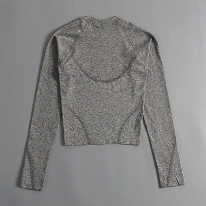 Women's seamless yoga outfit; professional running fitness clothing; long-sleeved pilates training yoga top; close-fitting