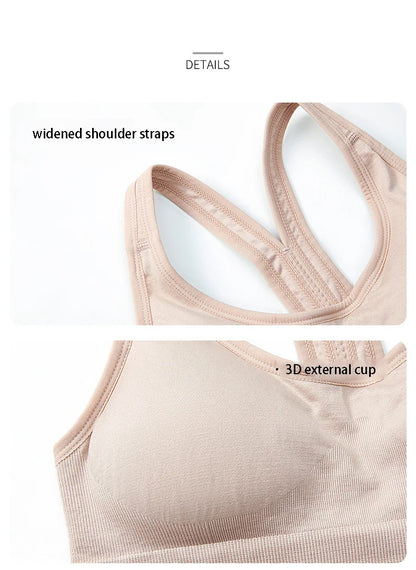 Sexy Sports Bras Racerback Yoga Bra Tank Top Women Fitness Gym Shockproof Seamless Running Workout Fast Dry Underwear Vest