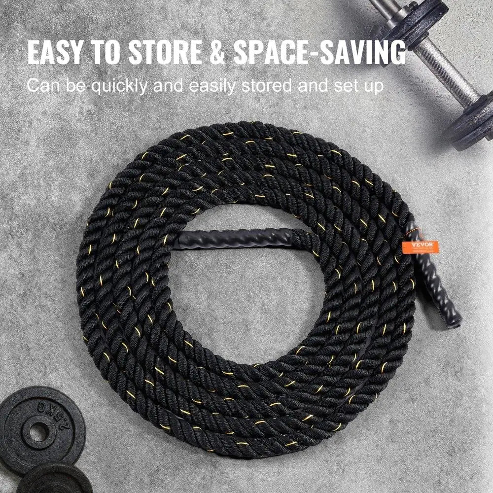 Battle Rope 15inch Heavy Duty 30ft Gym Work out FitnessTraining Equipment