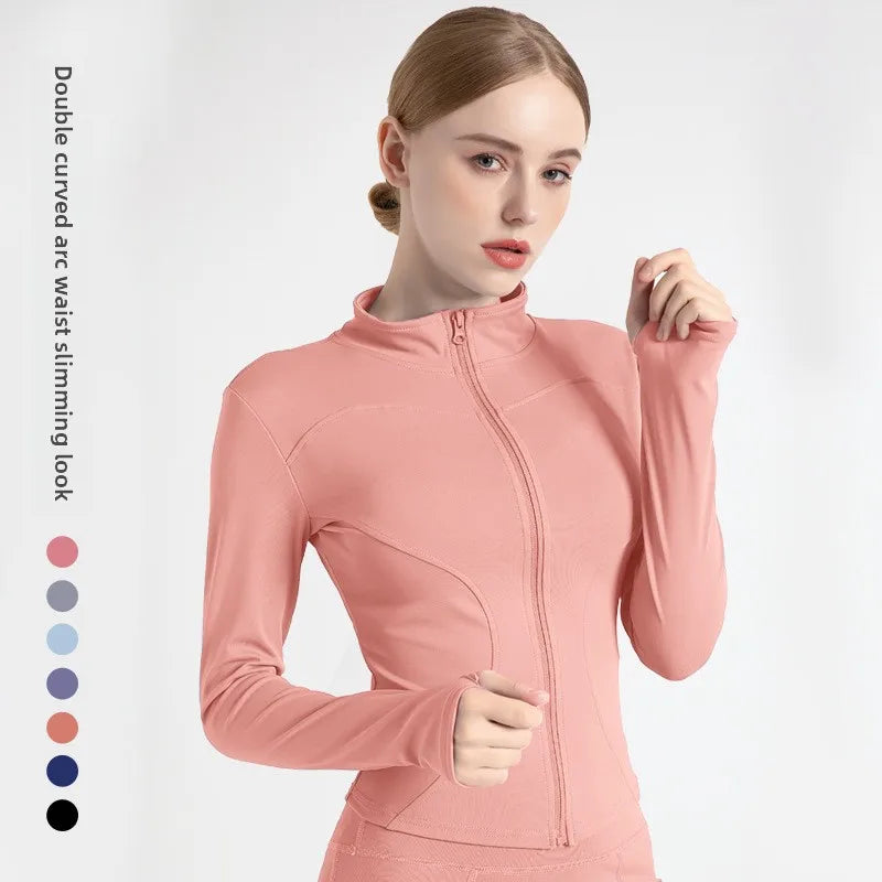 Tight Yoga Clothing Slimming Yoga Sports Jacket Jackets for Women Fit Coat Women Women Jacket Zippers Casual Wear Long Sleeve