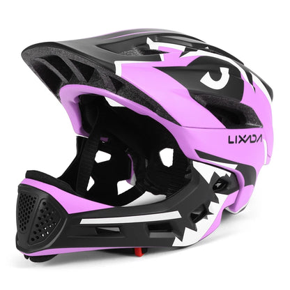 Kids Detachable Full Face Bike Helmet Ultralight Cycling Sports Safety Helmet for Skateboard Scooter Roller Skating