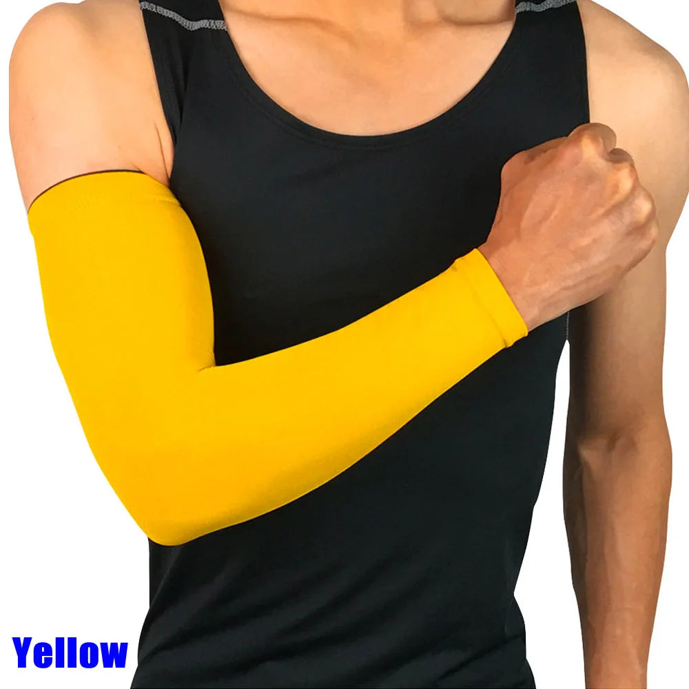 1Pcs Unisex Arm Sleeves UV Protection Golf Sun Protection Arm Cooling Sleeve,Sports Cooler Anti-slip Skin Protection for Cycling