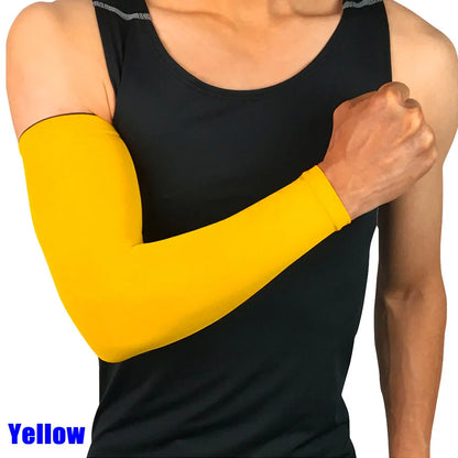 1Pcs Unisex Arm Sleeves UV Protection Golf Sun Protection Arm Cooling Sleeve,Sports Cooler Anti-slip Skin Protection for Cycling