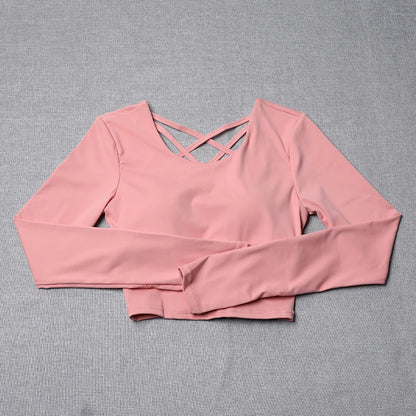 New Yoga Clothing for Women Sports Running Pilates Breathable Training Long Sleeve Top Fitness Clothing