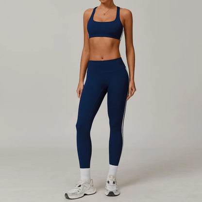 Yoga Clothes 2PCS Women Tracksuit Athletic Wear Pilates Fitness Suit Gym Workout Push Up Fitness Running Sports Bra Leggings Set