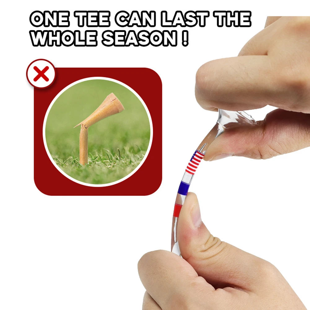 50Pcs Golf Ball Holder Reduce Friction and Side Spin Transparent Plastic Golf Tees Reusable Anti-Slip Big Cup Golf Training Aids