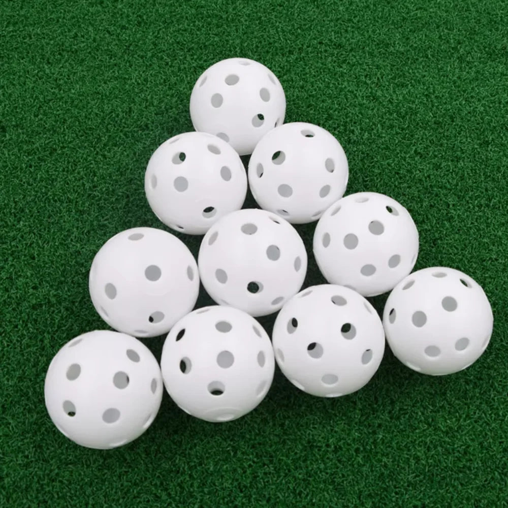 10PcsGolf Practice Balls 41mm 26 Hole Plastic Golf balls Outdoor Golf Practice Balls Golf Accessories