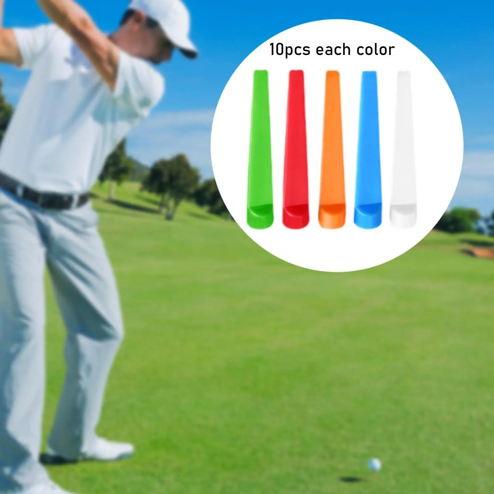 50x Wedge Golf Tees Accessories Compact Lightweight Hitting 70 mm Flat Golf Tees for Men Women Golf Practice Training parts