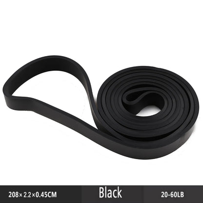 Natural Rubber Resistance Bands Fitness Rally Body Building Yoga Pull Up Belt 41" 208cm