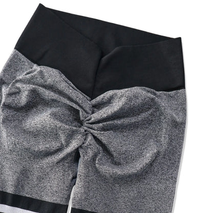 Women Pants Striped Outdoor Sports Leggings High Waisted Hip Lifting Yoga Clothing Quick Dry Running Exercise Fitness Pantyhose