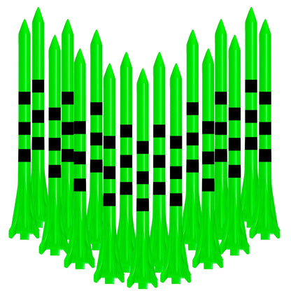 Golf Tees Plastic Unbreakable 5 Prongs Head Tee with Stripe Markers 50pcs,83mm70mm Long Ball Holder Low Friction Less Resistance