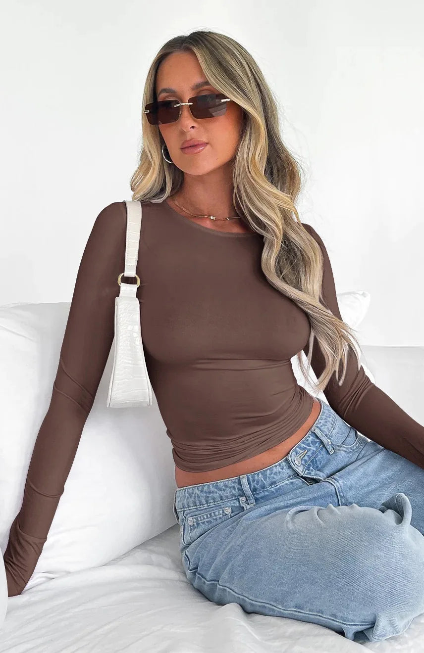 Long Sleeve Yoga Shirts Sport Top Fitness Clothes Wear for Women Gym Femme Jersey Mujer Running