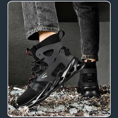 Safety Shoes for Men High-top Anti-impact and Anti-piercing Work Shoes, Fashionable Men's Sports Shoes, and Safety Pro