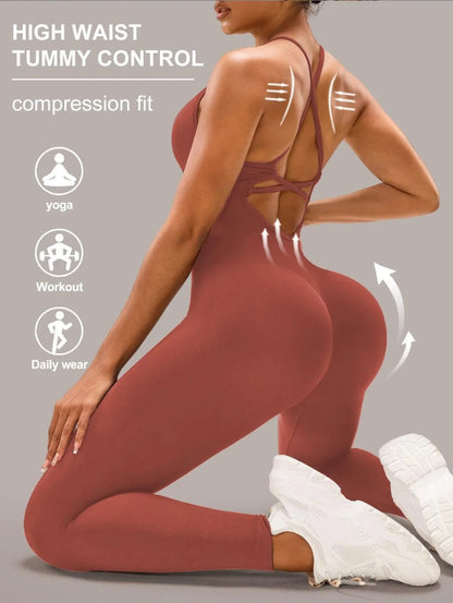 2025 Yoga Sets Gym Jumpsuits Women Sports Overalls Lycra Active Wear Fitness Clothing Workout Clothes for Women Short Outfits