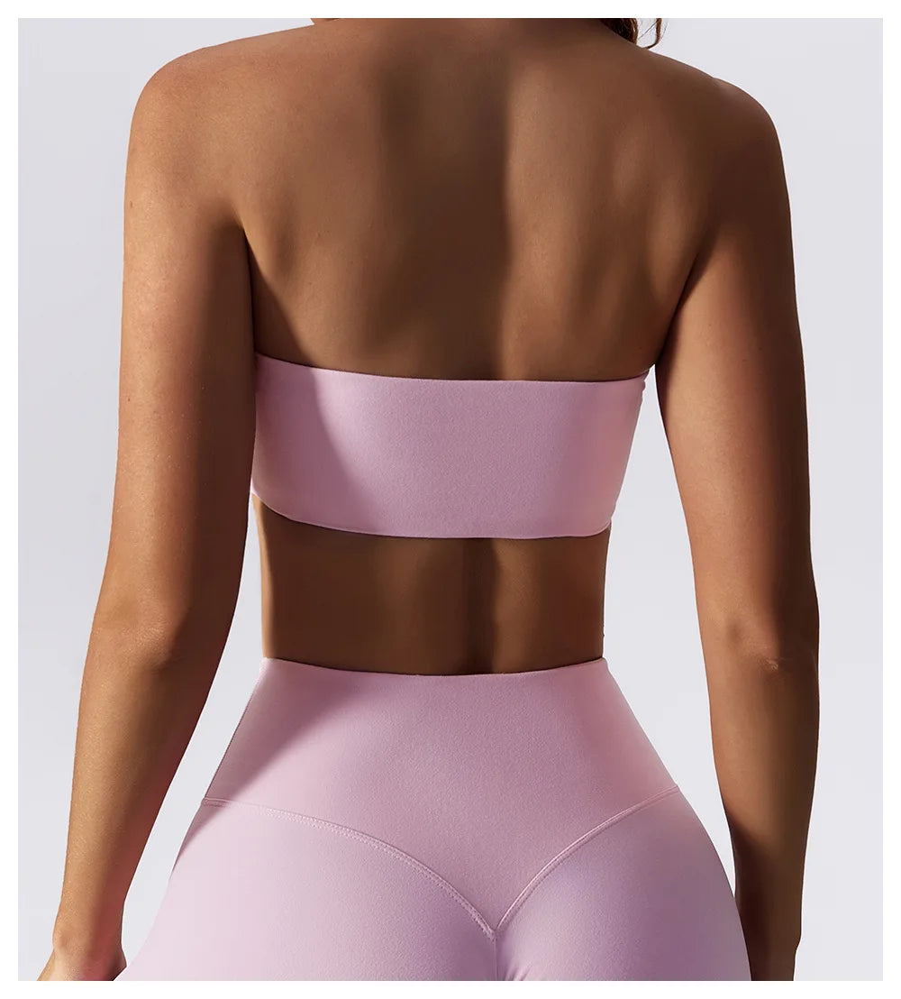 Sports Bras For Women Strapless Bra Padded Top Stretchy Fitness Yoga Tops Bra Sportwear Exercise Clothes Sports Underwear