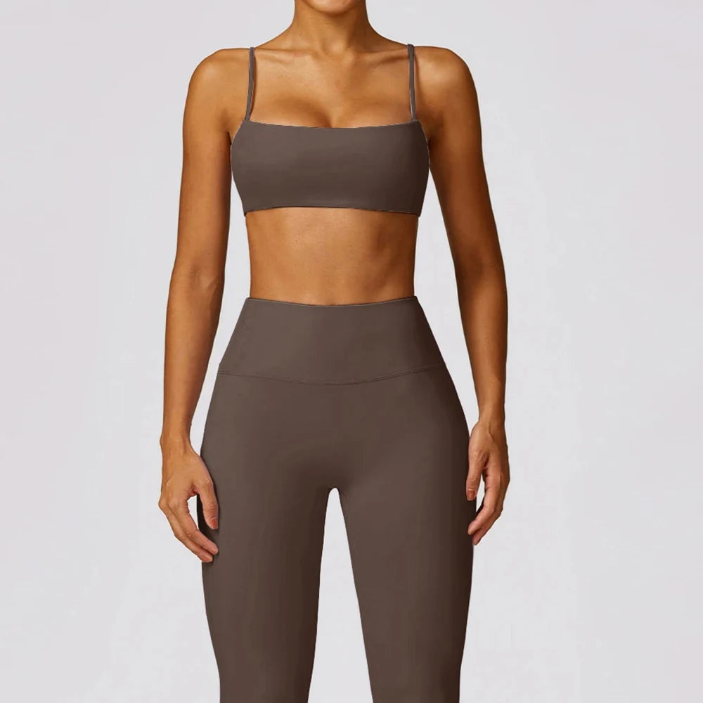 2 Pieces Yoga Set Women Gym Tracksuit Sport Bras Fitness Leggings Outfits Workout Suits Ladies Training Clothes Sets Sportwear