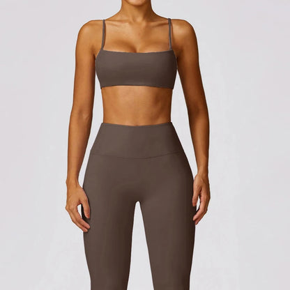 2 Pieces Yoga Set Women Gym Tracksuit Sport Bras Fitness Leggings Outfits Workout Suits Ladies Training Clothes Sets Sportwear