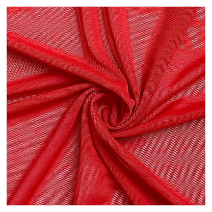 High-elastic Ultrafine Power mesh Net fabric Nude Flesh color 4 Way Stretch Spandex Mesh Underwear Stocking Yoga clothing fabric