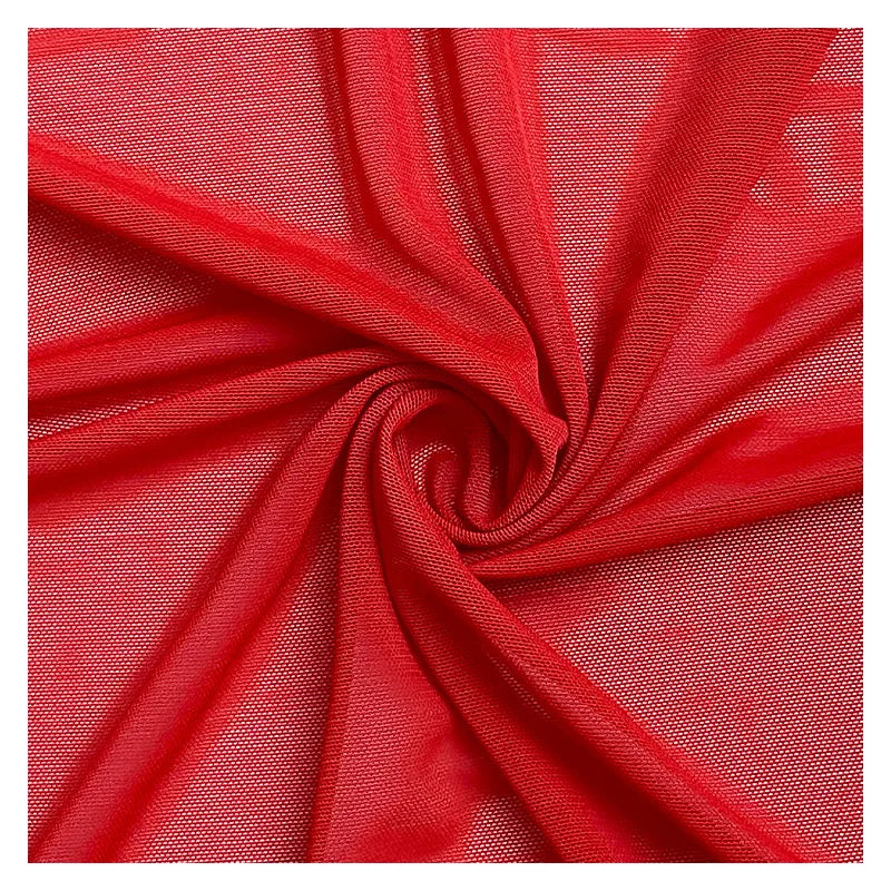 High-elastic Ultrafine Power mesh Net fabric Nude Flesh color 4 Way Stretch Spandex Mesh Underwear Stocking Yoga clothing fabric