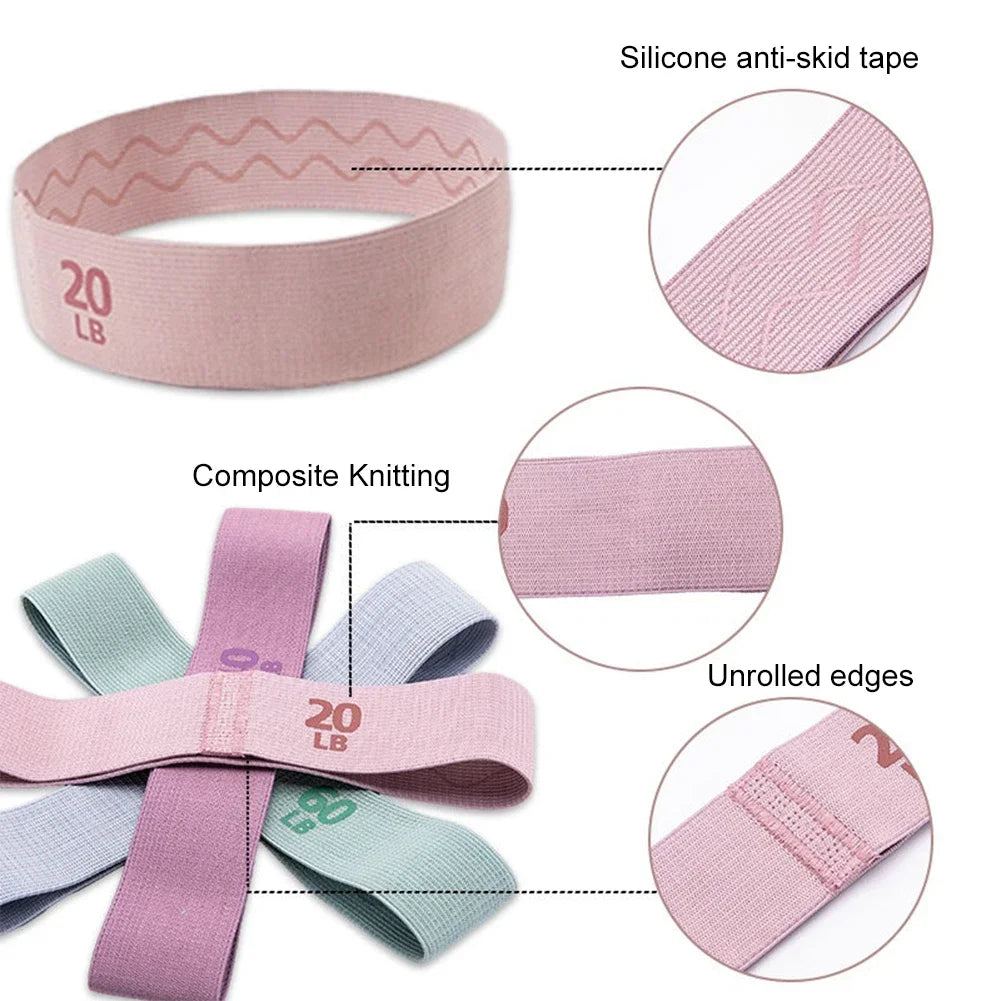 Resistance Booty Bands Anti-Slip Elastic Workout Bands Portable Glute Thigh Elastic Bands for Home Workout