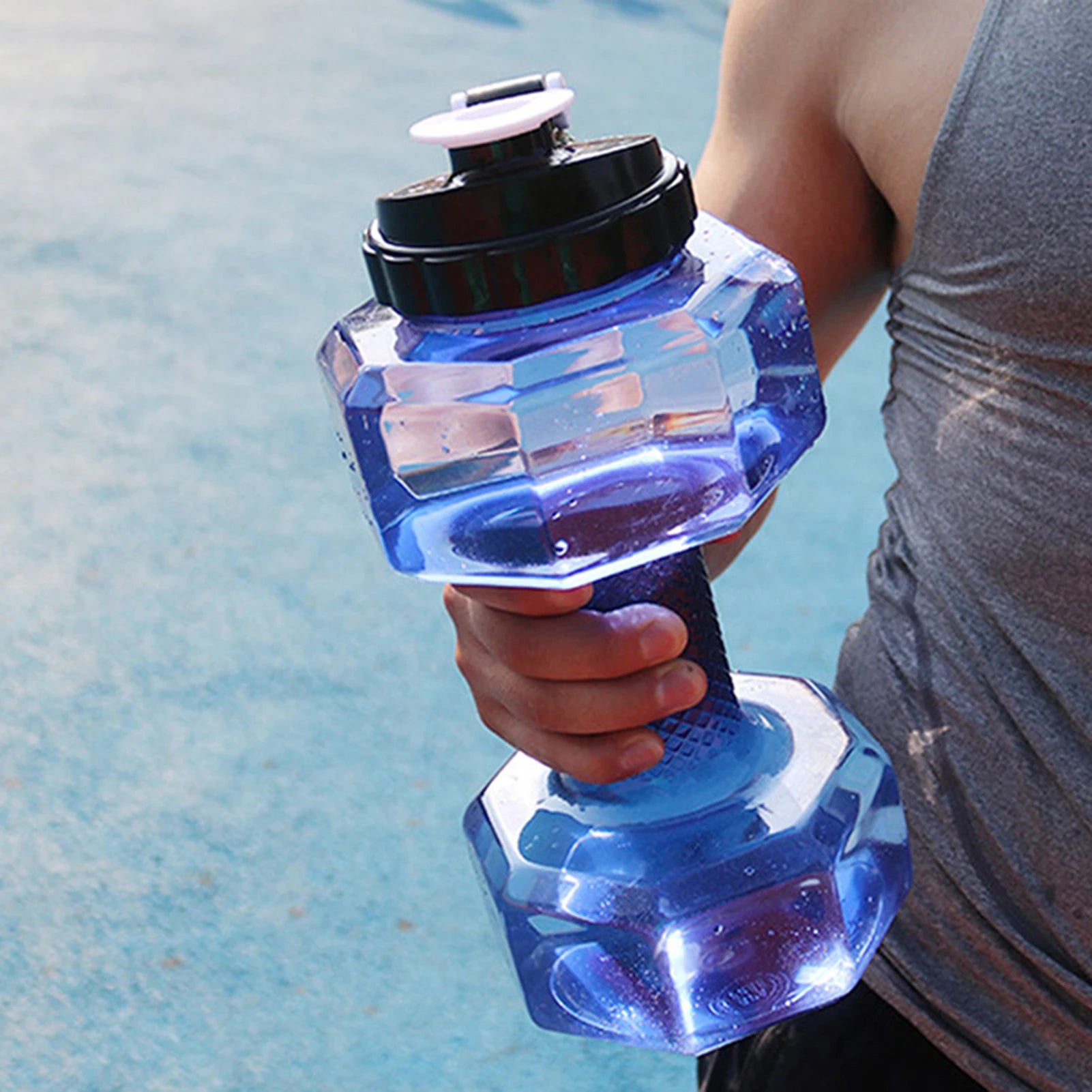 Dumbbell Water Bottle Muscle Training Workout Portable Dumbbell Sports Water Bottle for Arm Strength Training Home for Workout